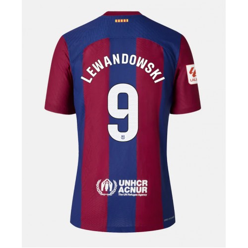 Fotballdrakt Dame Barcelona Robert Lewandowski #9 Hjemmedrakt 2023-24 Kortermet